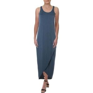 NWT Nic + Zoe Blue Gray High Low Sleeveless Slip Dress Tulip Hem Size L